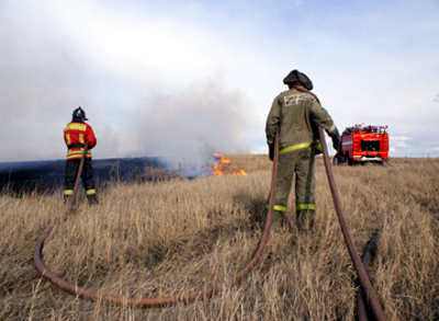 В Хакасии преждевременно начались степные пожары и палы травы